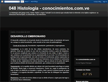 Tablet Screenshot of conocimientos-histologia.blogspot.com