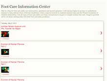 Tablet Screenshot of footcareinformationcenter.blogspot.com