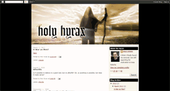 Desktop Screenshot of holyhyrax.blogspot.com