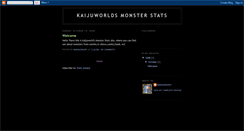 Desktop Screenshot of kaijuworldsmonsterstats.blogspot.com