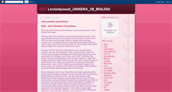 Desktop Screenshot of leniwidyawatiunindra2bbiologi.blogspot.com