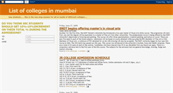 Desktop Screenshot of mumbaicollegeinfo.blogspot.com