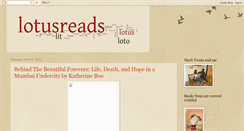 Desktop Screenshot of lotusreads.blogspot.com