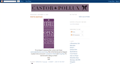 Desktop Screenshot of castorandpolluxstore.blogspot.com