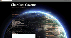 Desktop Screenshot of cherokeegazzette.blogspot.com