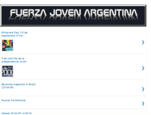 Tablet Screenshot of fuerzajovenargentina.blogspot.com
