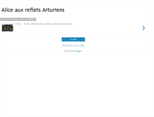 Tablet Screenshot of aliceauxrefletsarturiens.blogspot.com