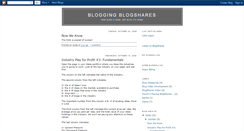 Desktop Screenshot of bloggingblogshares.blogspot.com