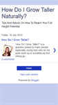 Mobile Screenshot of howdoigrowtallernaturally.blogspot.com