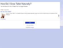 Tablet Screenshot of howdoigrowtallernaturally.blogspot.com