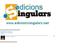 Tablet Screenshot of edicionssingulars.blogspot.com