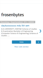 Mobile Screenshot of frosenbytes.blogspot.com