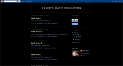 Desktop Screenshot of calebsmatheducation.blogspot.com