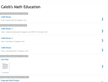 Tablet Screenshot of calebsmatheducation.blogspot.com