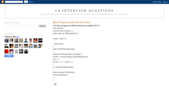 Desktop Screenshot of csharpinterviewfaq.blogspot.com