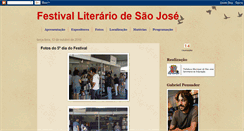 Desktop Screenshot of festivalliterariodesaojose.blogspot.com