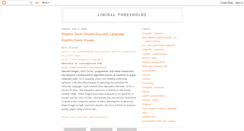 Desktop Screenshot of liminalthresholds.blogspot.com