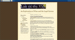 Desktop Screenshot of lawofthevine.blogspot.com