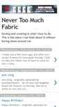 Mobile Screenshot of nevertoomuchfabric.blogspot.com
