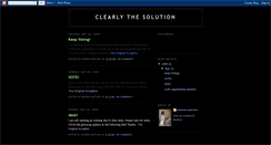 Desktop Screenshot of clearlythesolution.blogspot.com