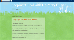 Desktop Screenshot of keepingitrealwithdrmaryg-mary.blogspot.com