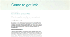 Desktop Screenshot of come2getinfo.blogspot.com