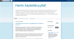 Desktop Screenshot of hankikaytettavyytta.blogspot.com