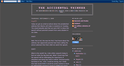 Desktop Screenshot of accidentalthinker.blogspot.com