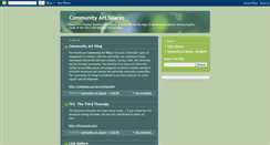 Desktop Screenshot of communityartspaces.blogspot.com