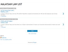 Tablet Screenshot of malaysianlawlist.blogspot.com