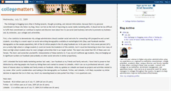 Desktop Screenshot of collegemattersblog.blogspot.com