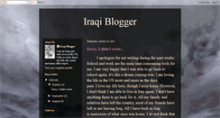 Desktop Screenshot of iraqiblogger2010.blogspot.com