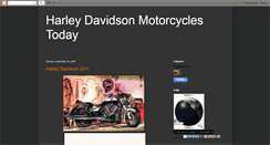 Desktop Screenshot of harleydavidsonmotorcyclestoday.blogspot.com