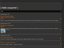 Tablet Screenshot of hellocoupons.blogspot.com