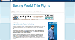 Desktop Screenshot of boxingworldtitlefights.blogspot.com