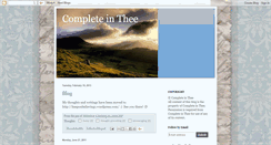 Desktop Screenshot of complete-in-thee.blogspot.com