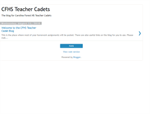 Tablet Screenshot of cfhsteachercadets.blogspot.com