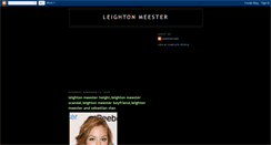 Desktop Screenshot of leighton-meester-biography.blogspot.com