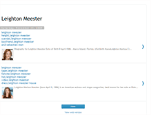 Tablet Screenshot of leighton-meester-biography.blogspot.com