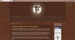 Desktop Screenshot of heritagesabah.blogspot.com