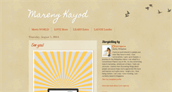 Desktop Screenshot of marengkayod.blogspot.com