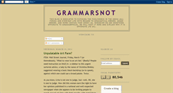 Desktop Screenshot of grammarsnot.blogspot.com