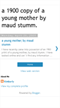 Mobile Screenshot of a1900copyofayoungmotherbymaudstumm.blogspot.com