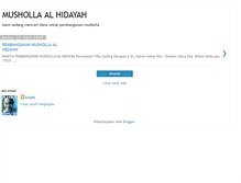 Tablet Screenshot of musholla-alhidayah.blogspot.com