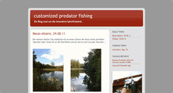 Desktop Screenshot of customizedpredatorfishing.blogspot.com