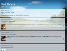 Tablet Screenshot of klinikcahaya.blogspot.com