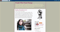 Desktop Screenshot of peoplewhowantchange.blogspot.com