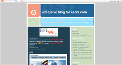 Desktop Screenshot of esl99blog.blogspot.com