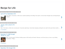 Tablet Screenshot of ourrecipeforlife.blogspot.com