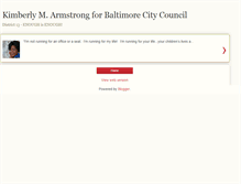 Tablet Screenshot of kimberlyarmstrongforcitycouncil.blogspot.com